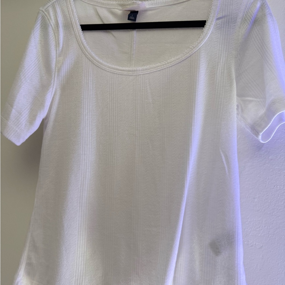 Combo black and white tee bundle Classic Scoop Neck White Women's Top